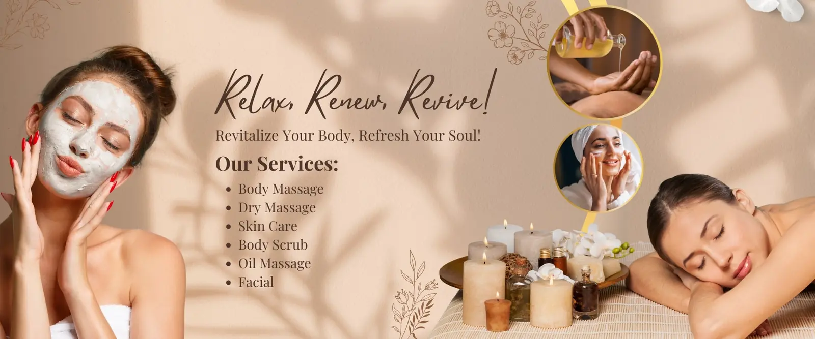 Relax, Renew, Revive – Tulip Bali Spa services: body massage, dry massage, skin care, body scrub, oil massage, facial