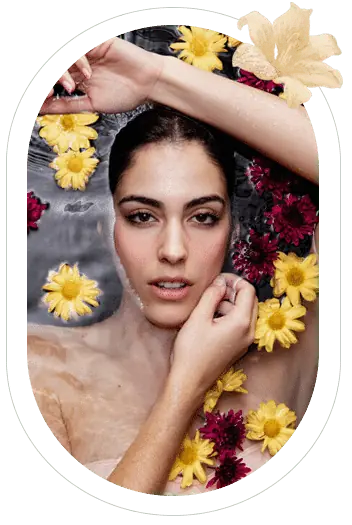 Floral spa bath